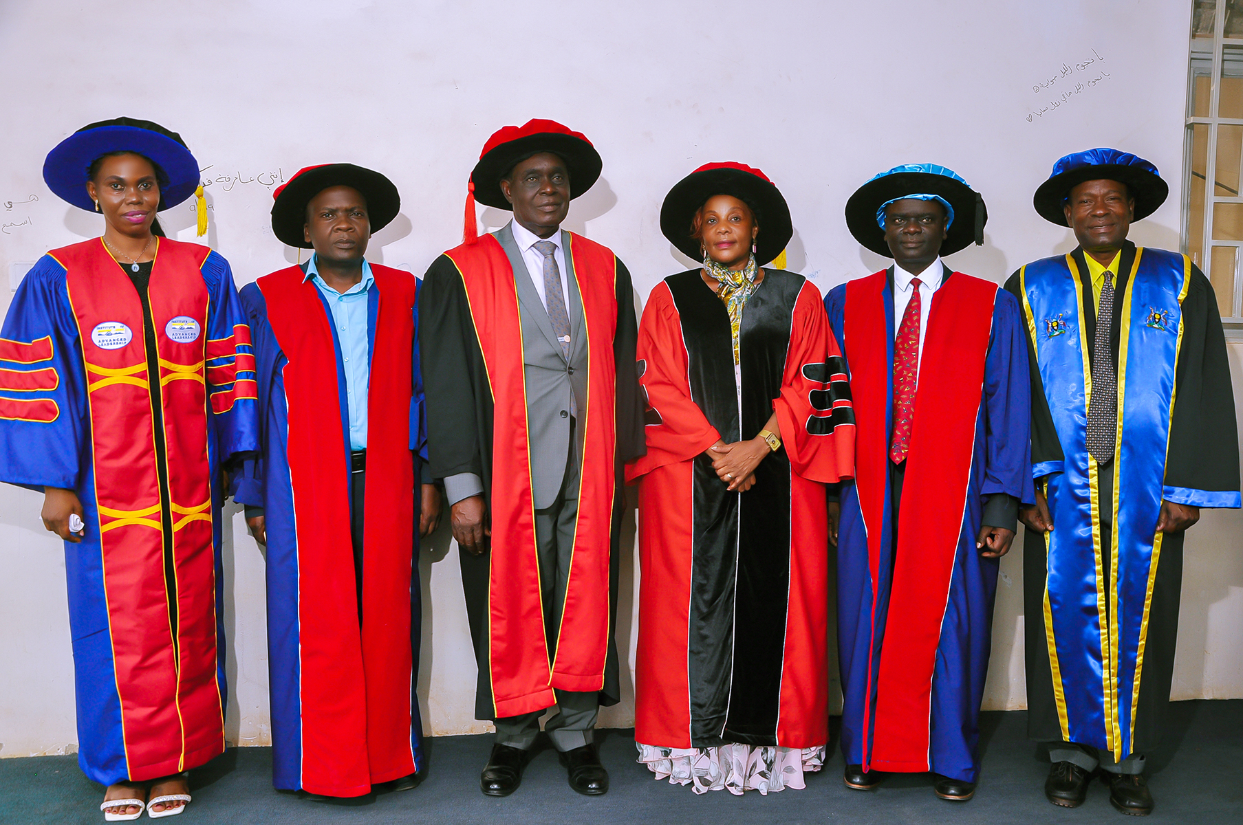 Faculty in academic regalia